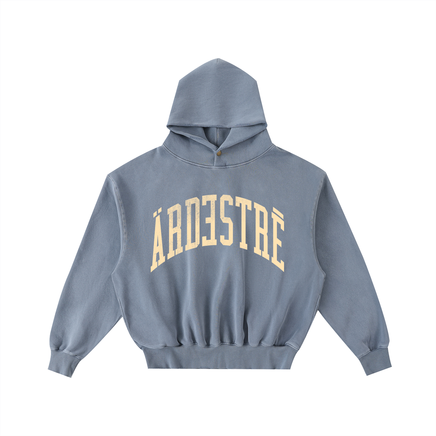 Frayed Enzyme Washed Fleece Hoodie