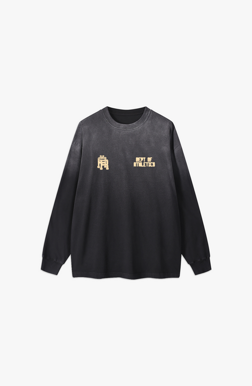 DEPT OF ATHLETICS SMUDGE L/S — SUN-FADED